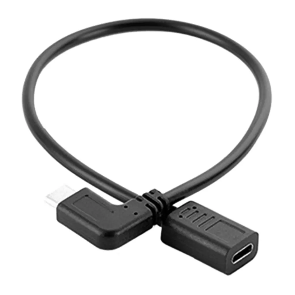 0,3 Metri Reversibilă Design de Tip C USB 3.1 de 90 de grade Male la USB-C de sex Feminin Extensie Cablu de Date Extender Cablu Imagine 1 