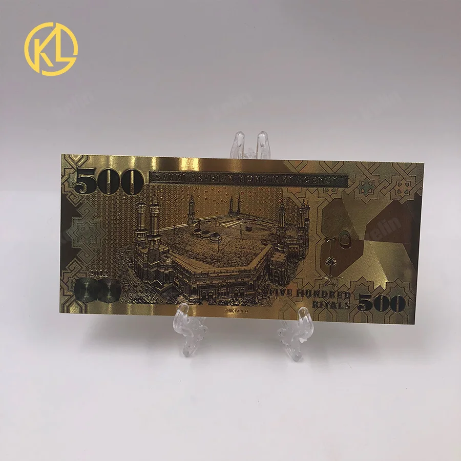 1000 buc/lot Arabia Produse de Culoare Arabia Saudită Aur a Bancnotelor de 500 de Riyal Decor Acasă Decorare cel mai bun cadou pentru casa de colectare