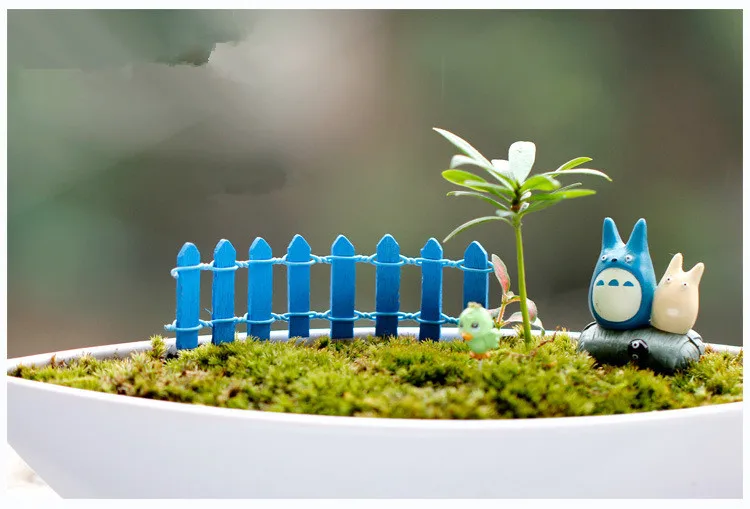 10buc/lot Lemn Gard Palisadă Miniatură Fairy Garden Home Decor Mini Ambarcațiunile de Micro Amenajare a teritoriului Decor DIY Accesorii KS 010