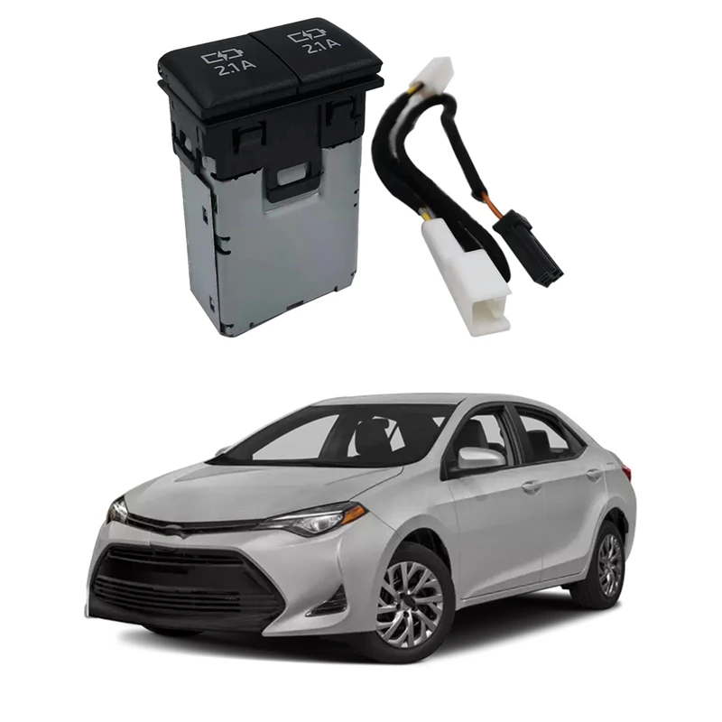 12V-24V Incarcator Auto USB QC3.0 & PD-C Tip Încărcător de Telefon Mobil rezistent la apa Încărcător Pentru Toyota Corolla 2019-2021