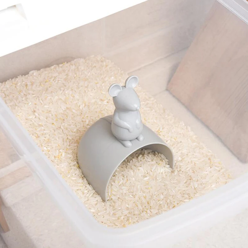 2 buc de Bucătărie din material Plastic Mouse-ul Forma de Orez de Măsurare Ceașcă de Apă Lingura de Cereale de Orez Lopata Scoop Creative Acasă Gadget-uri de Bucătărie Instrumente Imagine 0 