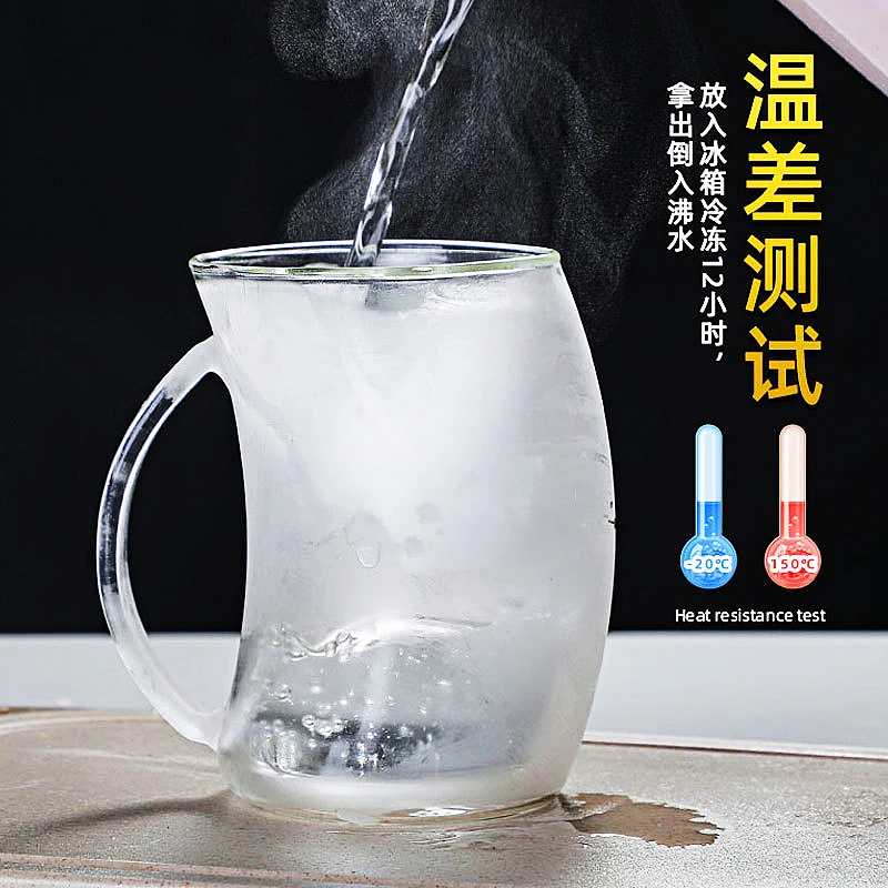 250-350ml Creative ceașcă de cafea dublu pahar de lapte ceașcă de ceai ceașcă de apă ceașcă de izolare termică dublu rezistent la temperaturi ridicate Imagine 2 