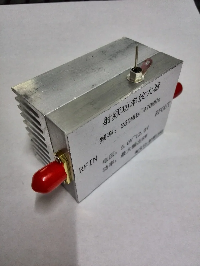 280-470MHz 5-12V 28-30dB +39dbm UHF 8W RF Amplificator de Putere de Bandă largă RF Amplificator de Putere