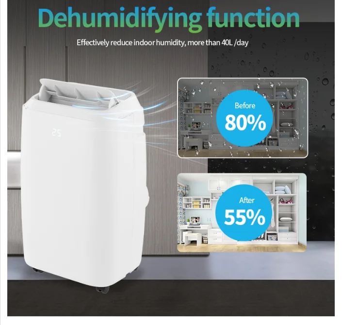 3 în 1 Funcție de Răcire Ventilator de Uscare mic Mini Portabil de Aer conditionat pentru casa