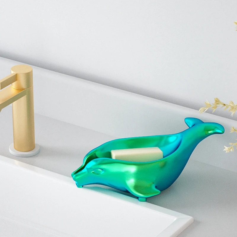 AT69 -Trei-Dimensional Delfin de Golire Cutie de Săpun Ornament de Stocare Mucegai Silicon DIY Cristal Rășină Epoxidică Mucegai Imagine 5 