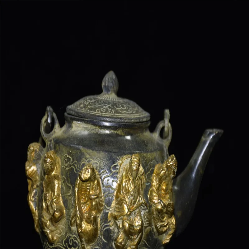 Colectie de pură bronz aurit opt nemuritori vase de vin în perioada timpurie