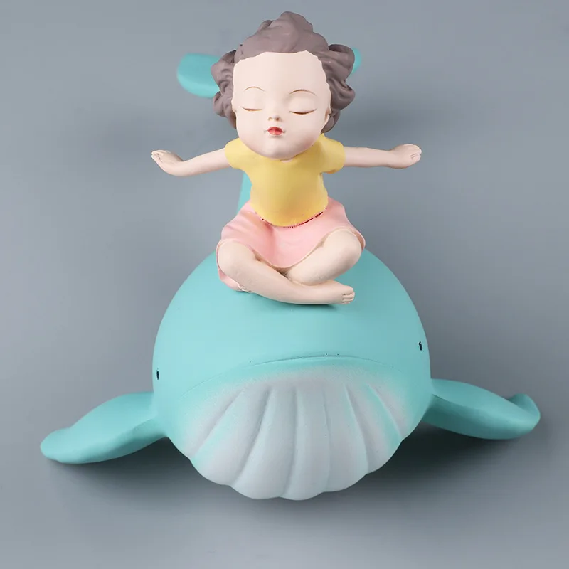 Desene animate fata simulare balena animale mici ornamente desktop acasă decorare rasina de artizanat Imagine 4 