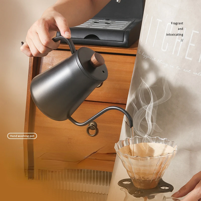 Din Oțel inoxidabil de Cafea prin Picurare Ceainic cu Termometru Ibric de Cafea Gooseneck se Toarna Peste Cafea Lungă și Îngustă Gura de Ceai Imagine 2 