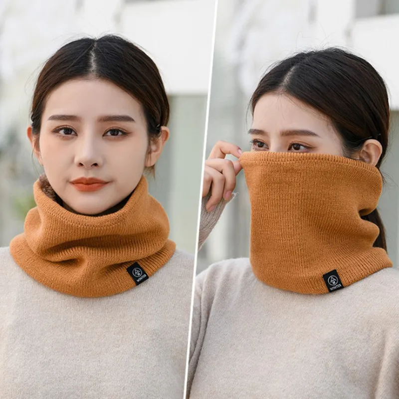 Femei Barbati Toamna Iarna All-meci Măști Esarfa Pentru Fata coreeană Solid Doamnelor Tricotate Pulover Cald Eșarfe Inel de Gât Guler