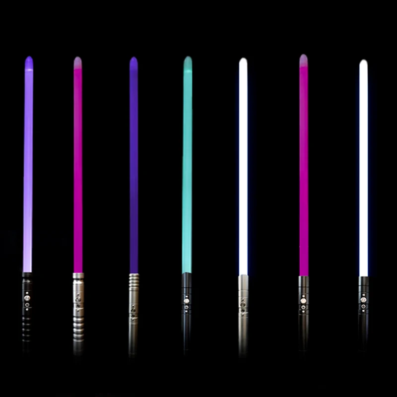 FIERBINTE RGB 7 Decolora Sabia Grea Duel Stick Buna Desfășurare Sabie cu Laser de Metal, cu Mâner de PC Lamă de Sabie Armă LED Jucărie Cadou