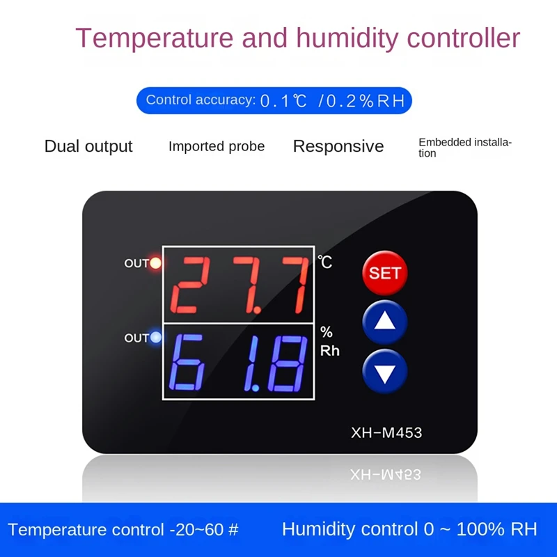 GTBL XH-M453 Temperatura Umiditate Controller Umiditate Comutator de Comandă Afișaj Digital Dual Output 12V-24V