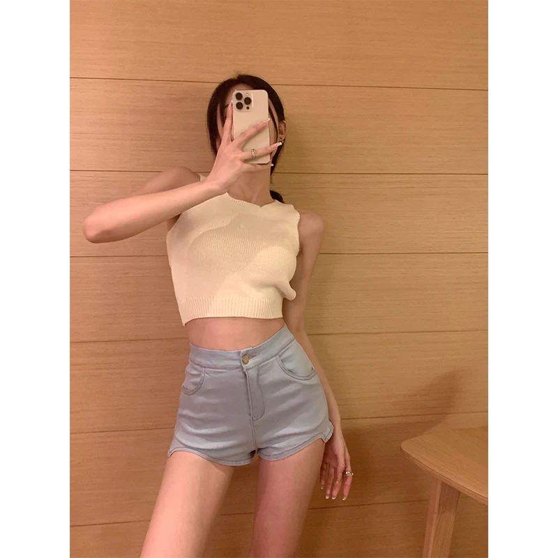 ILARES Femei Blugi Femei pantaloni Scurti din Denim pentru Femei Pantaloni cu Talie Înaltă Streetwear Moda coreeană 2022 Tendință Y2k Estetice Haine de Epocă