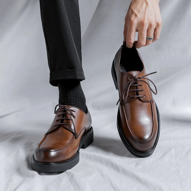 IMAXANNA de Afaceri de Lux Oxford din Piele Pantofi pentru Bărbați Respirabil Cauciuc Formale Rochie Pantofi Nunta Apartamente Încălțăminte Mocassin Homme