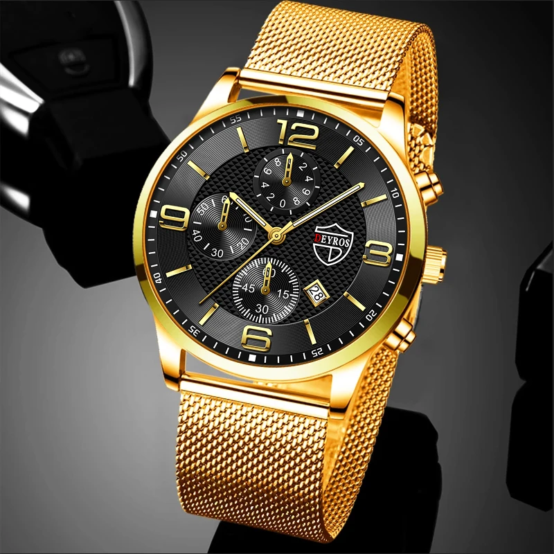 Moda Barbati Ceasuri Sport de Lux Plasă din Oțel Inoxidabil Curea Cuarț Ceas de mână pentru Bărbați Business Casual Luminos Ceas reloj hombre