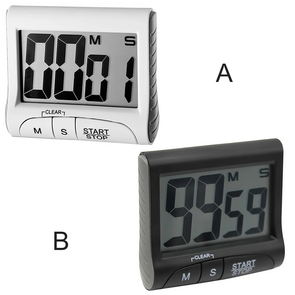 Numărătoarea inversă Bucătărie LCD Timer Digital Timp de Preparare Memento Student Ceas cu Alarma Electronic, Alb
