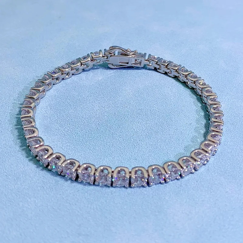 PANSYSEN Argint 925 cu 0,4 CT Simulat Moissanite Diamant Bratari Aur Alb de 18k Culoarea Fine Bijuterii en-Gros