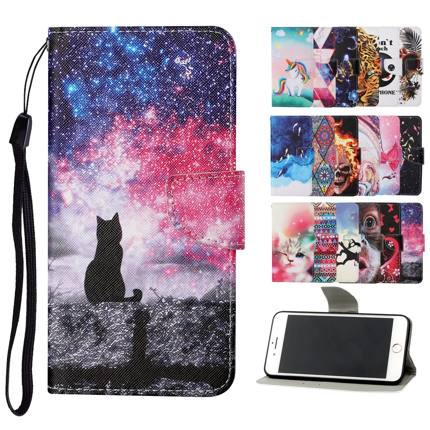 Pentru Samsung S21 Plus Pisica Drăguț Totem Telefon Caz pentru Funda Samsung Galaxy S21 Ultra Caz Magnetic Flip Portofel din Piele Acoperi Femei