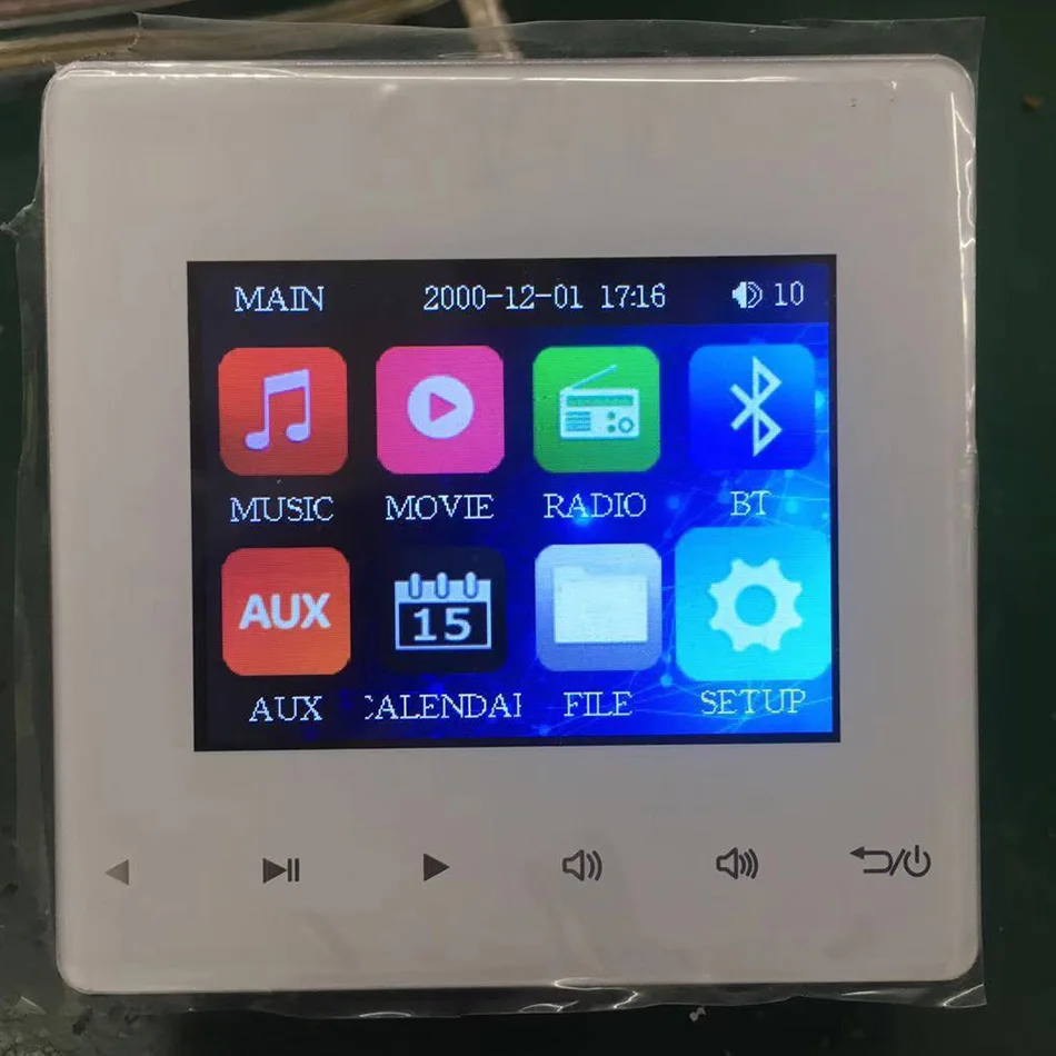 Perete Amplificadores Comprimat Inteligent, Sistem audio compatibil Bluetooth Audio Mini Movie Player Amplificator cu Touch-Cheie pentru Hotel