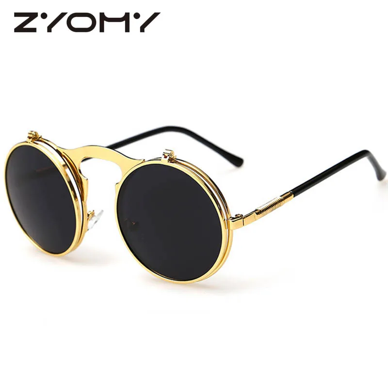 Q Anti-Reflexie Cadru Metalic Dublu Strat Bărbați ochelari de Soare pentru Femei Brand Design Ochelari Rotund Retro Ochelari Oculo De Sol UV400 очки