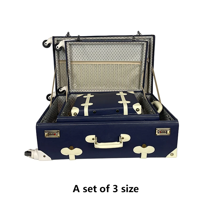 Retro valiza Transporta În Bagajul de Călătorie Sac de Rulare DesignerSuitcase Retro Depozitare Set